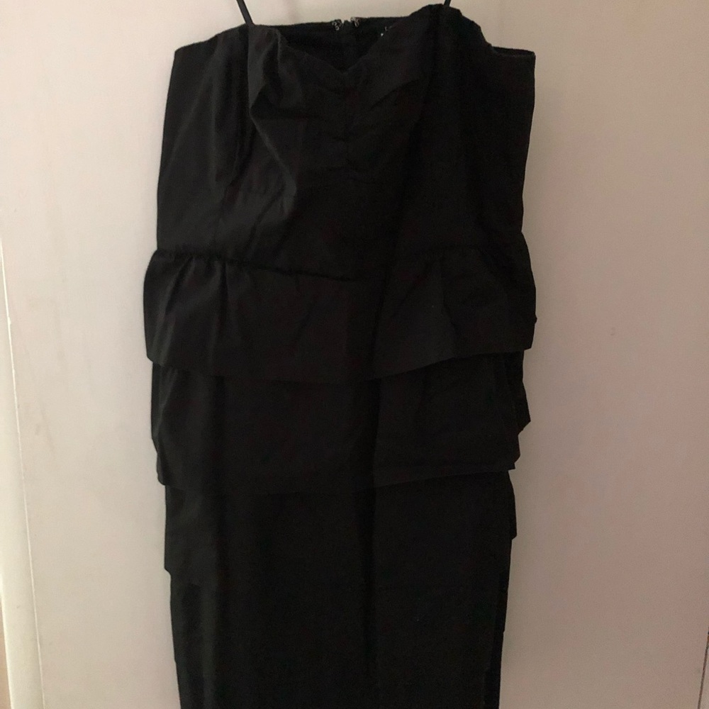Jcrew strapless ruffle dress